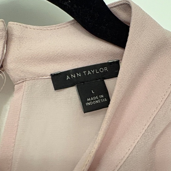 Ann Taylor Dusty Pink Ruffled Yoke Blouse - Picture 3 of 3